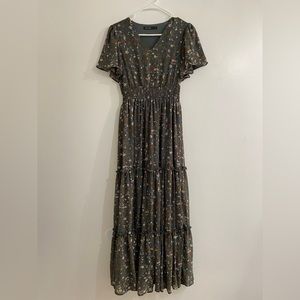 Grey floral dress size xs